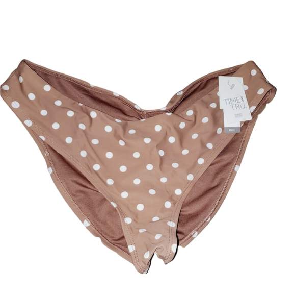 Time and Tru NWT Polka Dot Print Bikini Swim Bottoms 684 - Picture 7 of 7